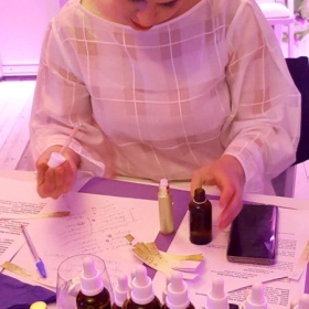 Kate, making an incredibly creative perfume